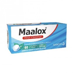 Maalox maux d'estomac 60 comprim&eacute;s &agrave; croquer