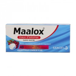 Maalox Maux D'estomac Sans Sucre Fruits Rouges 40 Comprim&eacute;s