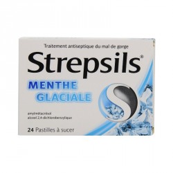 Strepsils Menthe Glaciale 24 pastilles &agrave; sucer