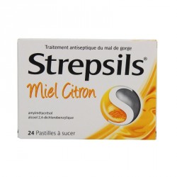 Strepsils Miel Citron 24 Pastilles &agrave; Sucer