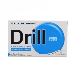Drill Sans Sucre 24 Pastilles &eacute;dulcor&eacute;es &agrave; l'aspartam et &agrave; l'isomalt