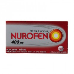 Nurofen 400mg 12 Comprim&eacute;s Enrob&eacute;s