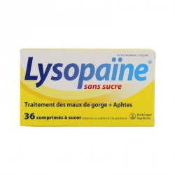Lysopa&iuml;ne maux de gorge 36 comprim&eacute;s &agrave; sucer