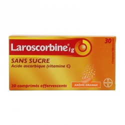 Laroscorbine 1g sans sucre 30 comprim&eacute;s effervescents