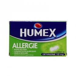 Humex allergie cetrizine 10mg 7 comprim&eacute;s pellicul&eacute;s s&eacute;cables