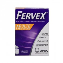 Fervex &Eacute;tat Grippal sans sucre granul&eacute; pour solution buvable en 8 sachets
