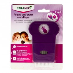 Paranix Peigne Anti-Poux 3en1 M&eacute;tallique