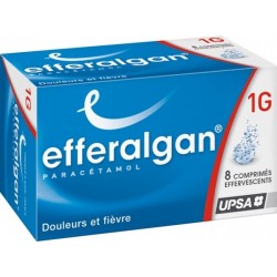 Efferalgan 1g effervescent 8 comprim&eacute;s 