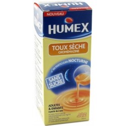 Humex toux s&egrave;che oxomemazine sans sucre 150ml