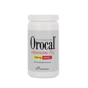 Orocal Vitamine D3 500 Mg/400 U.I., Comprim&eacute; A Sucer