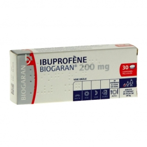 Ibuprofene Biogaran 200Mg 30 Comprim&eacute;s Pellicul&eacute;s
