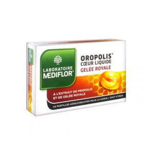 Mediflor Oropolis Pastilles Coeur Liquide Gel&eacute;e Royale 16 pastilles