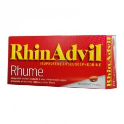 Rhinadvil Rhume Ibuprofene Pseudoephedrine 20 Comprim&eacute;s Enrob&eacute;s