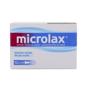Microlax Sorbitol Citrate Et Laurilsulfoacetate De Sodium 12 R&eacute;cipients Unidoses
