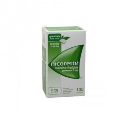 Nicorette 105 Gommes 2mg menthe fra&icirc;che