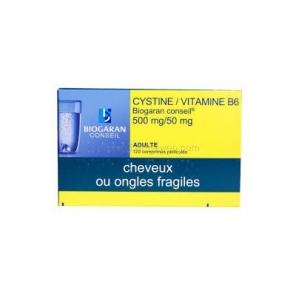 Cystine/Vitamine B6 Biogaran 500mg/50mg 120 comprim&eacute;s