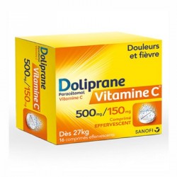 Doliprane Vitamine C 500mg/150 mg 16 comprim&eacute;s