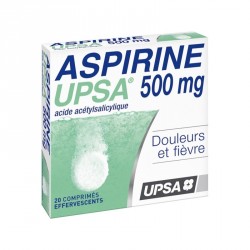 Aspirine UPSA 500mg 20 comprim&eacute;s effervescents