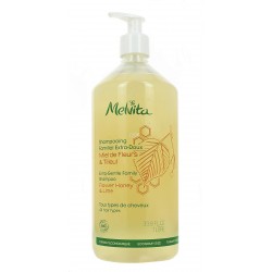 Melvita Shampooing Familial Extra-Doux Miel de Fleurs Tilleul 1 litre