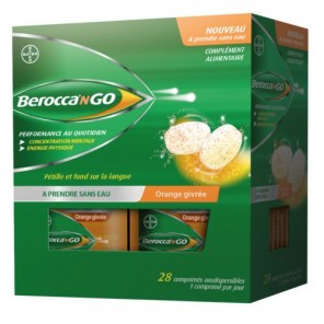 BEROCCA NGO Orange givr&eacute;e 28 comprim&eacute;s orodispersibles