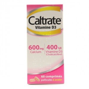 Caltrate Vitamine D3 600mg/400UI 60 comprim&eacute;s