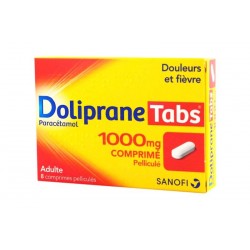 Dolipranetabs 1000 mg 8 Comprim&eacute;s Pellicul&eacute;s