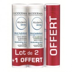 Bioderma atoderm stick l&egrave;vres 3 sticks x4g