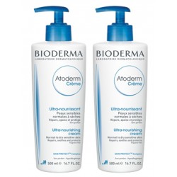 Bioderma Atoderm cr&egrave;me nourrissante peaux s&egrave;ches duo 500ML
