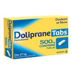 Doliprane Tabs 16 comprim&eacute;s pellicul&eacute;s 500mg