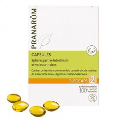 Pranar&ocirc;m ol&eacute;ocaps 2 sph&egrave;re gastro-intestinale et voies urinaires 30 capsules