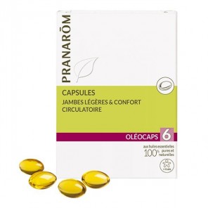 Pranarom oleocaps 6 jambes l&eacute;g&egrave;res et confort circulatoire