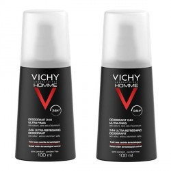 Vichy homme d&eacute;odorant ultra frais vaporisateur 100ml x2