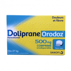 Dolipraneoro 500mg 12 comprim&eacute;s orodispersibles 