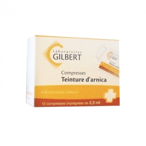 Gilbert teinture d'arnica compresses impr&eacute;gn&eacute;es 12 sachets