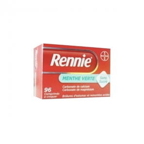 Rennie Menthe Verte Sans Sucre 96 comprim&eacute;s