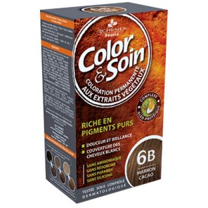 3 Ch&ecirc;nes Color&Soin maron cacao coloration permanante 6B