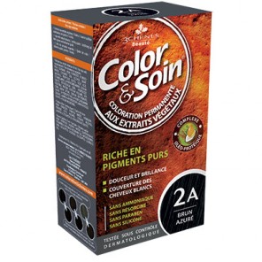 3 Ch&ecirc;nes Color&Soin brune azur&eacute; coloration permanante 2A
