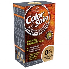 3 Ch&ecirc;nes Color&Soin blond claire dor&eacute; coloration permanante 8G