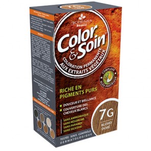 3 Ch&ecirc;nes Colors&Soin blond dor&eacute; coloration permanante 7G