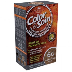 3 Ch&ecirc;nes Colors&Soin blond fonc&eacute; dor&eacute; coloration permanente 6G