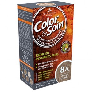 3 Ch&ecirc;nes Color&Soin blond cendr&eacute; coloration permanente 8A
