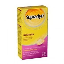 Supradyn intensia vitamines et min&eacute;raux Q10 et fer 30 comprim&eacute;s effervescents
