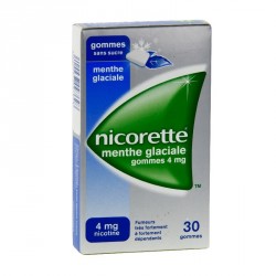Nicorette Menthe Glaciale 4mg Sans Sucre 30 Gommes &agrave; M&acirc;cher 