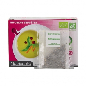 Nutrisant&eacute; Infusion bien &ecirc;tre bio br&ucirc;le graisse 20 sachets