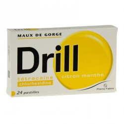 Drill Citron Menthe 24 Pastilles &agrave; Sucer